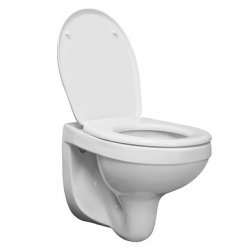 Инсталляция с подвесным унитазом (комплект: инсталляция, унитаз, сиденье SoftClose, кнопка белая) Альфа комфорт ПЭК Santeri