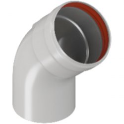 Отвод дымохода D 80х45гр. M/F (мама/папа) Rommer RCA-0080-000045