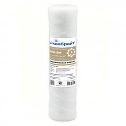 Картридж для фильтра воды, механическая очистка, веревочный  полипропилен,10 мкм. (h - 254 мм ± 1 мм), ВПЛ-5 М, Slim Line Lite 10" Аквабрайт