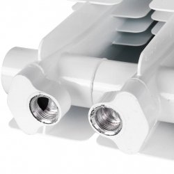 Радиатор алюминиевый 12 секции с нижним правым подключением, высота 500 мм. (цвет белый RAL 9010) Bravo STOUT SRA-0120-050012 низкая цена, купить в Твери