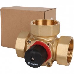 Клапан латунный смесительный 3-х ходовой 2" вн.р. KVs 40м3/ч. (DN50/PN10) Rommer RVM-0003-040050