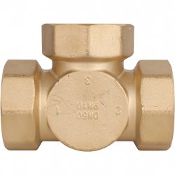 Клапан латунный смесительный 3-х ходовой 2" вн.р. KVs 40м3/ч. (DN50/PN10) Rommer RVM-0003-040050