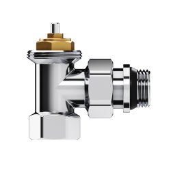 Набор термостатический угловой Design 1/2"М30х1,5 (Хром) Royal Thermo RATVDU11212CH 