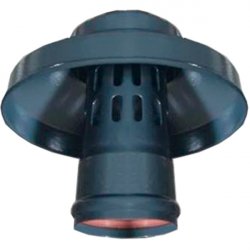 Оголовок дымохода с ветрозащитой D 80мм. черный (Алюминий) Rommer RCA-0080-010006