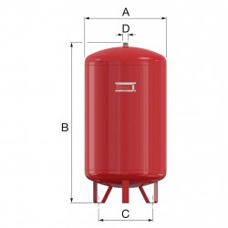 Бак расширительный для отопления красный Flexcon R 110 6 bar , Flamco 16117RU купить в Твери