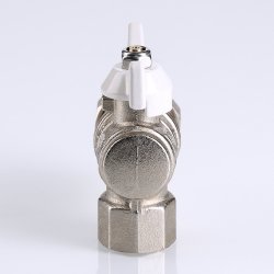 Кран американка шаровый с полусгоном 1/2" вн.-нар. угловой (бабочка белая) Base Valtec VT.228.NW.04