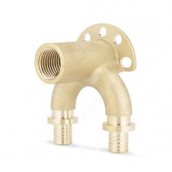 Водорозетка аксиальная латунная проходная 20х20х1/2" вн.р. Slide-fit Varmega VM52114