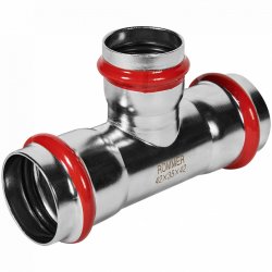 Тройник из нержавеющей стали переходной прессовой 54х42х54 Rommer RSS-0014-544254