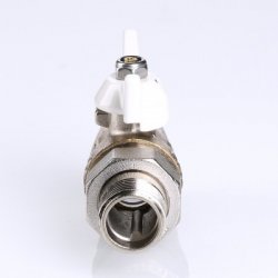 Кран американка шаровый с полусгоном 1/2" вн.-нар. (бабочка белая) Base Valtec VT.227.NW.05