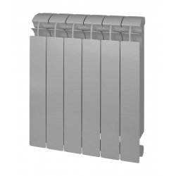 Радиатор отопления биметаллический секционный, высота 500х95 мм. 4 секции, серый, Style Plus Global 155268 низкая цена, купить в Твери недорого