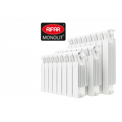 Радиатор биметаллический с боковым подключением, высота 350 мм., 4 секций (белый RAL 9016) Monolit Rifar 3RM35-4 низкая цена,купить в Твери