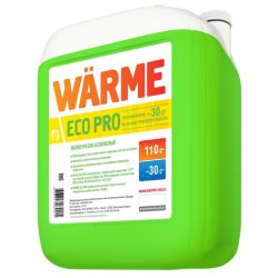 Антифриз теплоноситель для отопления (пропиленгликоль) зелёный, 10 кг, WARME ecopro.30.10 купить в Твери