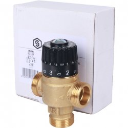 Термостатический смесительный клапан для систем отопления и ГВС 3/4" НР 30-65°С KV 1,8 STOUT SVM-0125-186520 купить в Твери