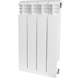 Радиатор отопления алюминиевый секционный с боковым подключением 500х96 мм. 6 секции, белый, Vega Stout SRA-1310-050006 низкая цена, купить в Твери