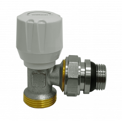Клапан для радиатора регулировочный угловой с уплотнением 1/2" x 3/4" EK под евроконус. Wattson W.RVM.15.113 купить в Твери