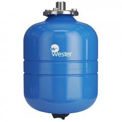 Бак гидроаккумулятор для водоснабжения, вертикальный, со сменной мембраной, 8 лит, 10 бар/110°C, WAV8 Wester 0-14-1020 купить в Твери