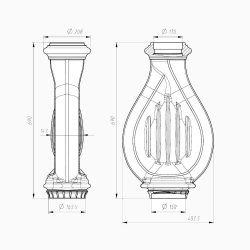 Конвектор "Лира" 130М-115М (черный) УТ000030842