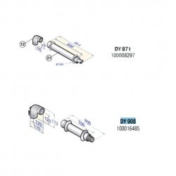 Комплект коаксиальный De Dietrich DN 60/100, L=800 мм, DY908 (алюминий)