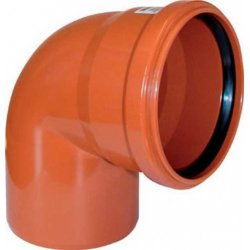 Отвод для наружной канализации НПВХ 160 x 87° (оранжевый), СИНИКОН 22140.R.B купить в Твери