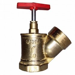 Клапан пожарный латунь угловой 125 град КПЛ-50 ВР/НР низкая цена купить в Твери