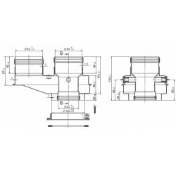 Универсальный адаптер для подключения раздельных труб для котлов ECO Classic и традиционных моделей Baxi MT71413621