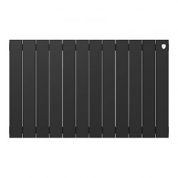Радиатор биметаллический, боковое подключение, высота 500х12 секц. PianoForte 500 Noir Sable RTPNNS50012 в Твери, Конаково, Завидово, Осташков, Ржев, Старица, Торжок, Кимры
