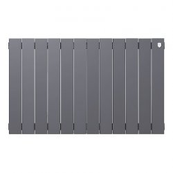 Радиатор биметаллический, боковое подключение, высота 500х12 секц. PianoForte 500 Silver Satin RTPNSS50012 в Твери, Конаково, Завидово, Осташков, Ржев, Старица, Торжок, Кимры