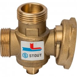 Термостатический смесительный клапан для систем отопления и ГВС G 1 M-G 1 1/2 F-G 1 M 70°С STOUT SVM-0050-327007 купить в Твери