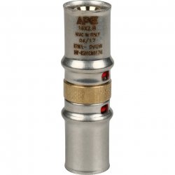Муфта соединительная равнопроходная 16х16 для металлопластиковых труб прессовой STOUT SFP-0003-001616 купить в Твери