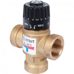 Термостатический смесительный клапан для систем отопления и ГВС 1" резьба STOUT SVM-0120-256025 купить в Твери