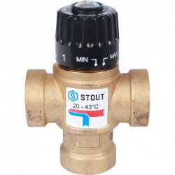 Термостатический смесительный клапан для систем отопления и ГВС 3/4" резьба STOUT SVM-0120-166020 купить в Твери