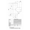 Тройник-К 90° из нержавеющей стали одностенный ф110/0,8мм AISI430 HF Ferrum f4717