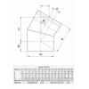 Колено 135° с раструбом ф100/0.5мм AISI430 GS Ferrum f2301