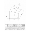 Колено 135° с раструбом ф110/0.8мм AISI430 HF Ferrum f2317
