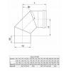 Колено 90° с раструбом ф160/0.8мм AISI430 HF Ferrum f2422