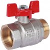 Кран латунный шаровый 1 1/4" Вн/Нр, PN40, 130°С (красная бабочка) Rommer RBV-0004-0210232 купить в Твери, Конаково, Завидово, Осташков, Ржев, Старица, Торжок, Кимры