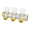 Коллектор распределительный с запорными клапанами 3/4", 3 отвода 1/2" Varmega