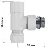 Набор термостатический трехосевой Design Pro 15мм М30х1,5 (Белый) Royal Thermo