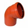 Отвод D 110х67° для наружной канализации, оранжевый (ПП) Политэк