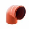 Отвод D 110х90° для наружной канализации, оранжевый (ПП) Политэк