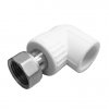 Угольник PPRC комбинированный с накидной гайкой 20х1/2", белый MeerPlast