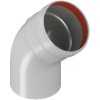 Отвод дымохода D 80х45гр. M/F (мама/папа) Rommer