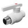 Кран шаровой полипропилен PPRC 20х1/2" нр.р., белый, MeerPlast