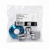 Кран латунный шаровый угловой DN15х15, 1/2х1/2" Нр/Нр, PN10, (с отражателем, ручка-флажок, хром) Sti