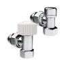 Набор термостатический угловой Design 1/2"М30х1,5 (Хром) Royal Thermo RATVDU11212CH 