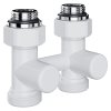 Узел нижнего подключения прямой 1/2"х3/4" EK (белый) Design Royal Thermo RANDP11234WH