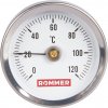Термометр биметаллический накладной 63 мм 120 градусов с пружиной 1/2 Rommer