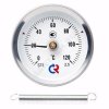 Термометр накладной биметаллический тип БТ-30.010. 0..+120°C, 63 мм, (с пружиной), кл.2,5, Росма