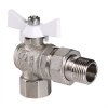 Кран американка угловой шаровый с полусгоном 1/2" вн.-нар. (бабочка белая) Base Valtec