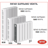 Радиатор биметаллический с нижним правым подключением, высота 500 мм.,4 секций (белый RAL 9016) SUPReMO Ventil, SVR Rifar 4RS50.VR-4 низкая цена,купить в Твери
